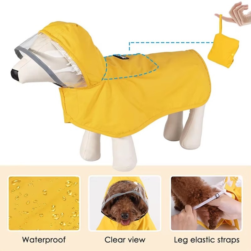 Custom Printed Reflective Dog  - Dog Raincoat recension och pris