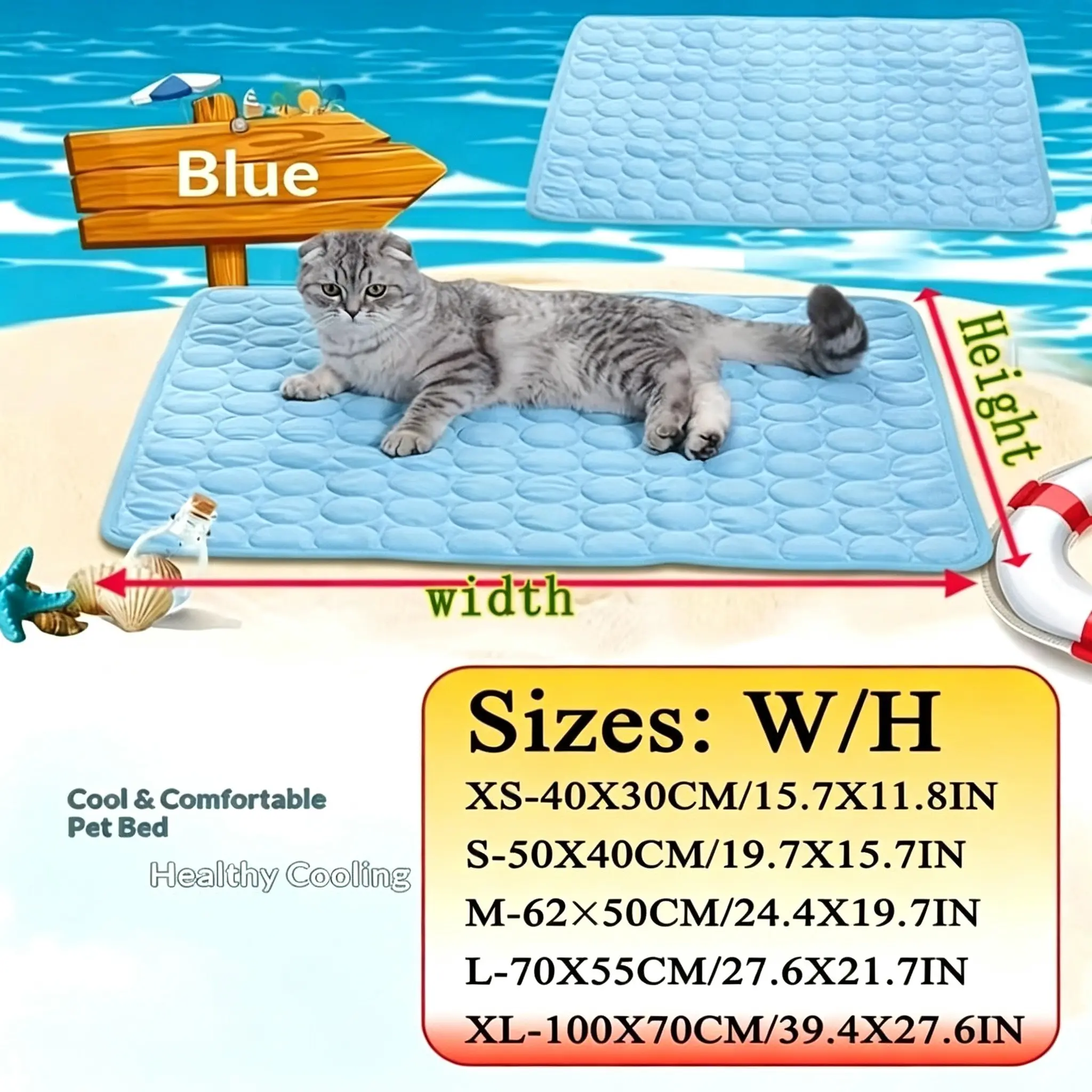 Pet Summer Ice Silk Cooling Pa - Dog Cooling Mat recension och pris