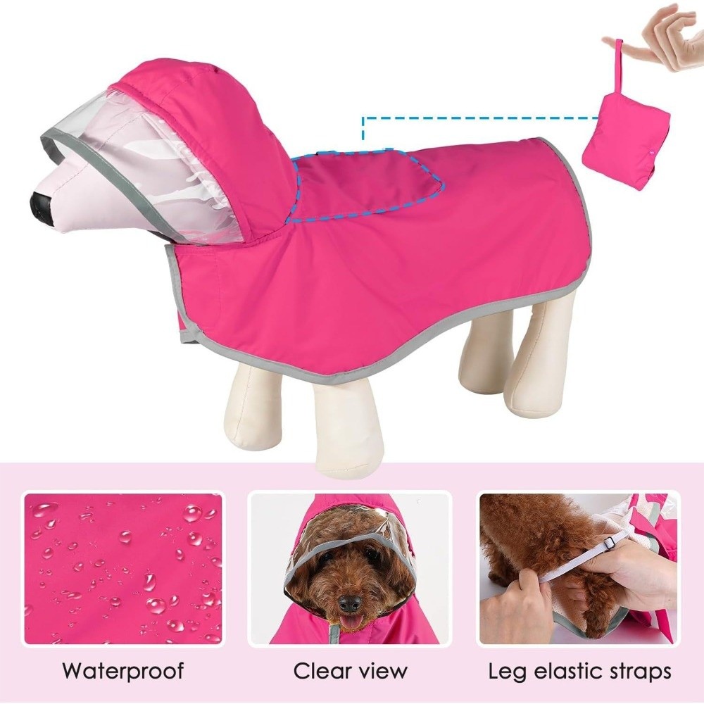 Waterproof Dog Hooded Raincoat - Dog Raincoat recension och pris