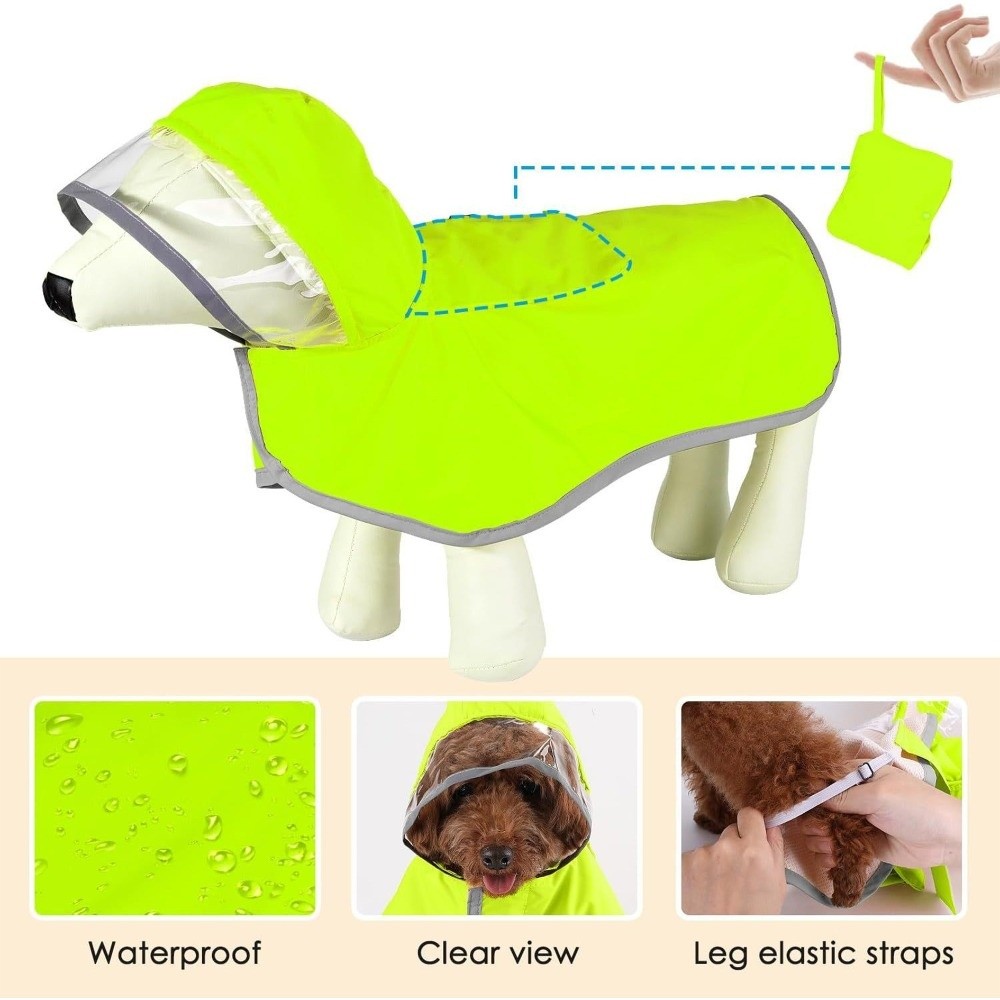 Waterproof Dog Hooded Raincoat - Dog Raincoat recension och pris