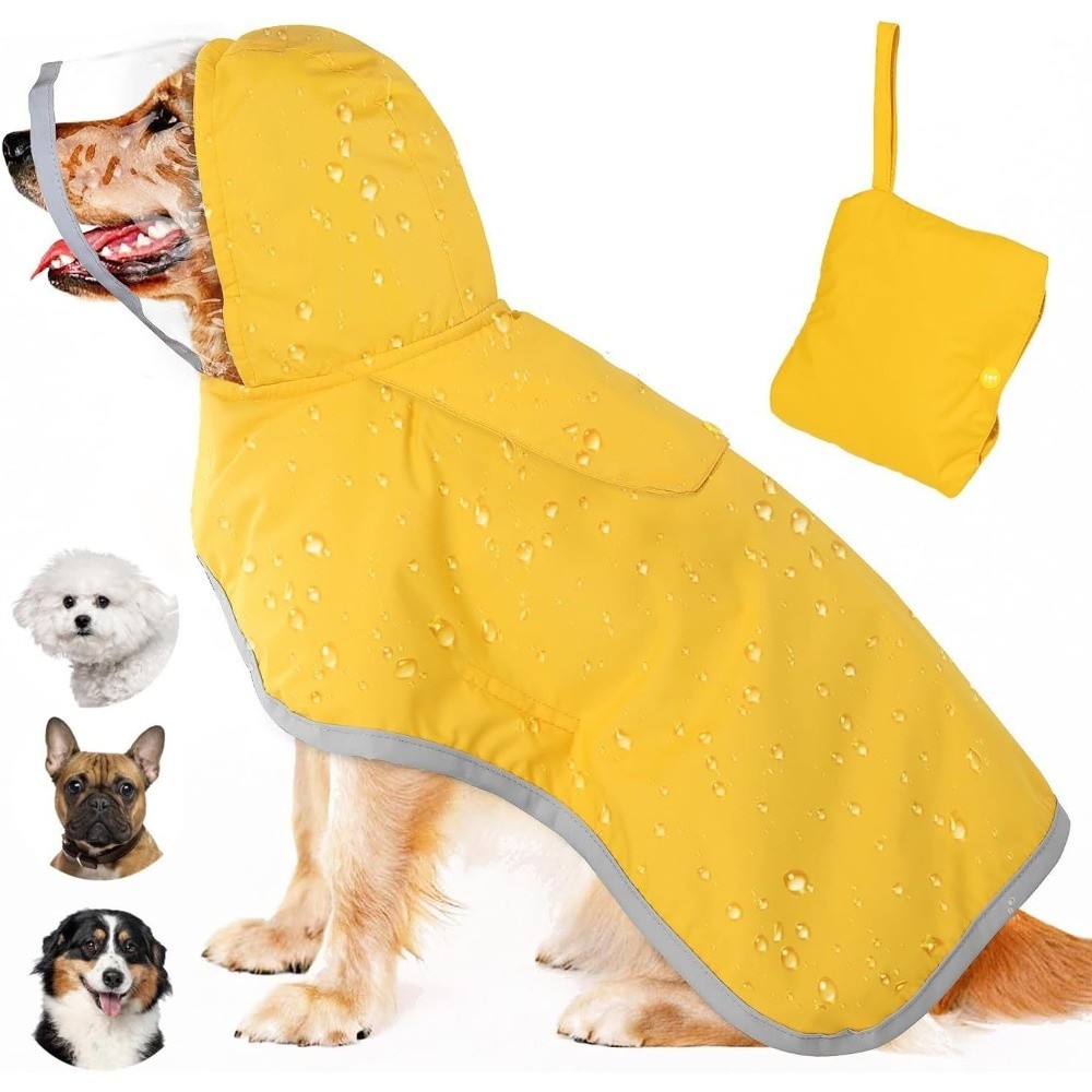 Waterproof Dog Hooded Raincoat - Dog Raincoat recension och pris