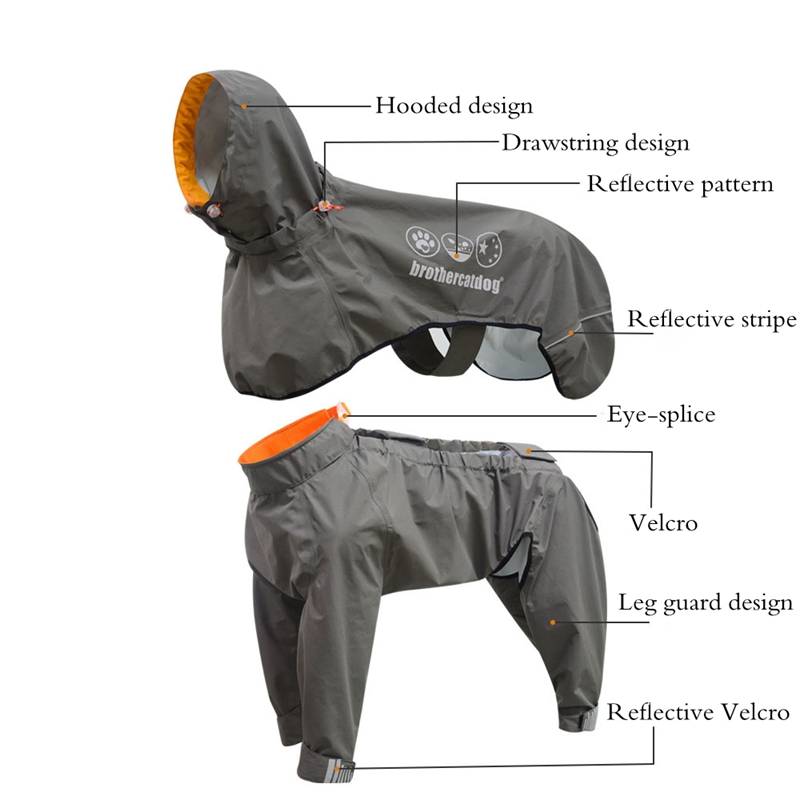Waterproof Dog Raincoat Jumpsu - Dog Raincoat recension och pris